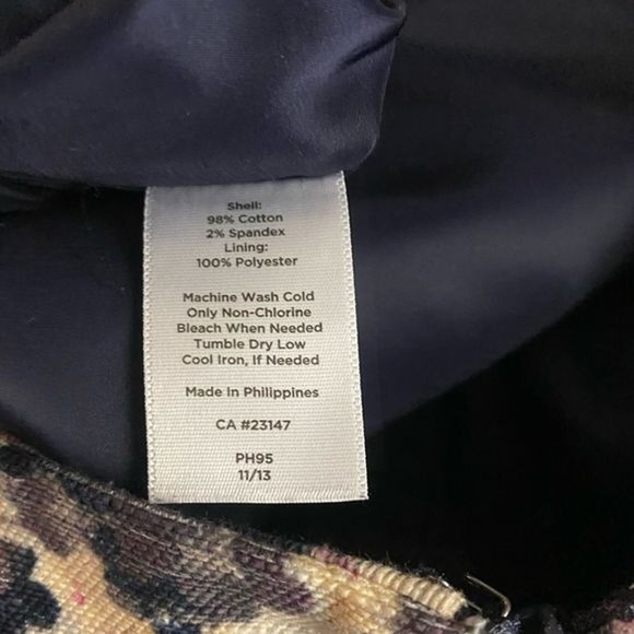 TALBOTS Women's Sz 2 Petite Multicolor watercolor Ikat Print Pencil Skirt - Picture 3 of 4